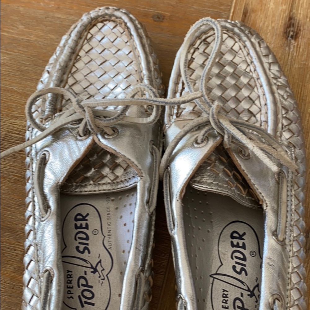 Silver Sperry Top Siders